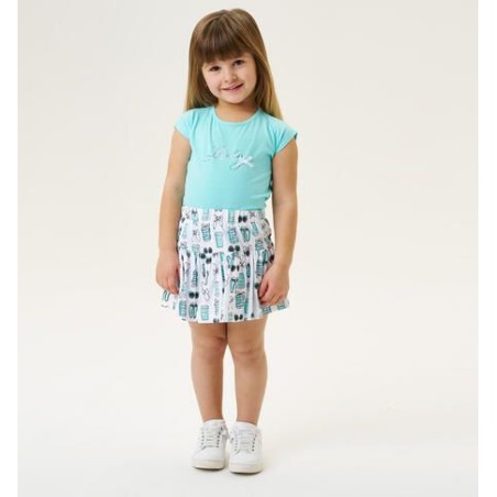 Ensemble Jupe + T-shirt - Bleu