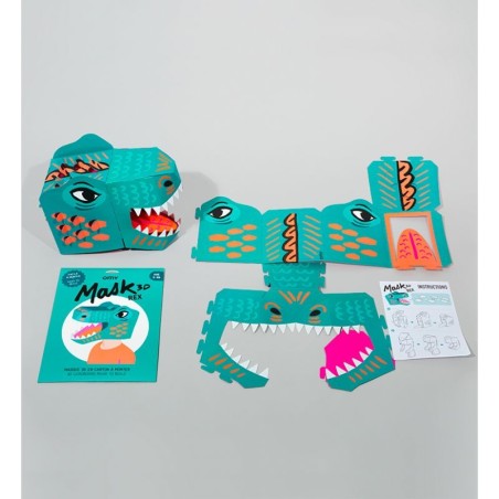 Masque 3D en carton à monter - Dino