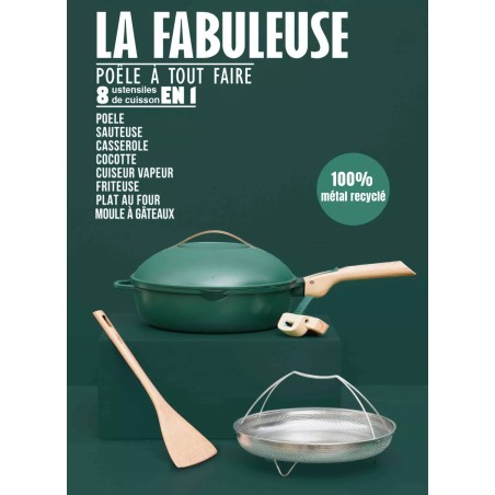 La fabuleuse poêle à tout faire 28cm - 8 ustensiles de cuisson en 1 - Canopée