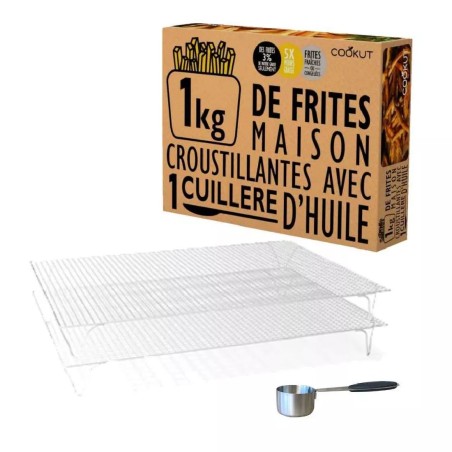 Kit frites maison au four - 1 kg de frites croustillantes avec 1 cuillère d'huile
