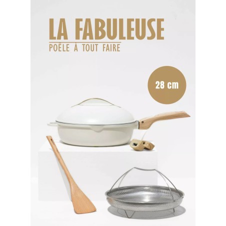 La fabuleuse poêle à tout faire 28cm - 8 ustensiles de cuisson en 1 - Meringue