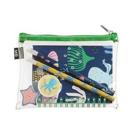Trousse avec papeterie - Sea Wolrd