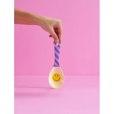 Cuillère à salade en mélamine - Smiley ligné