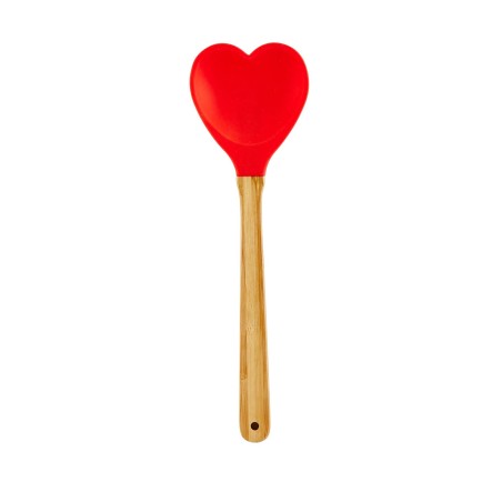 Cuillère en silicone - Coeur rouge