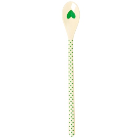 Grande cuillère en mélamine - Coeur vert