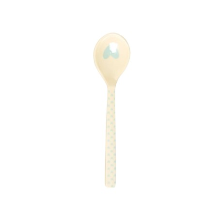 Petite cuillère en mélamine - Coeur bleu clair