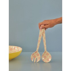 Couverts à salade - Pois roses