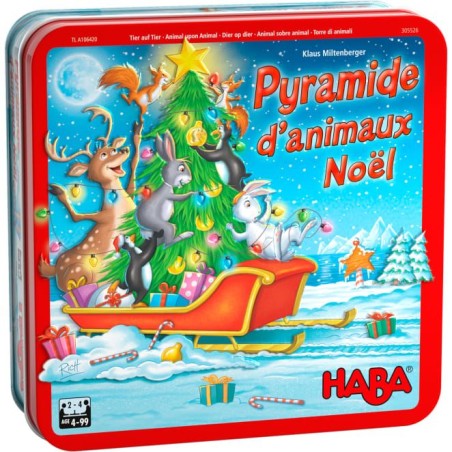 Pyramide d'animaux Noël - Jeu d'empilement et d'équilibre