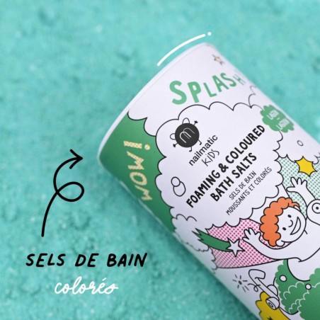 Sels de bain colorés et moussants - Vert