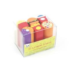 Ensemble de 6 gommes Fastfood