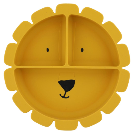 Assiette silicone compartimentée avec ventouse - Lion