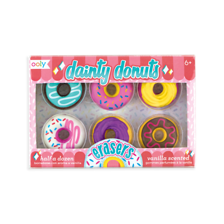 Set de 6 gommes parfumées "Vanille" - Donuts