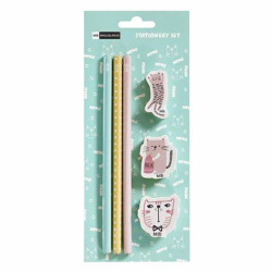Set de 3 crayons et 3 gommes