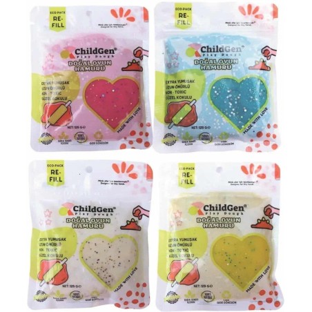 Pâte à modeler pailletée - 4x125gr