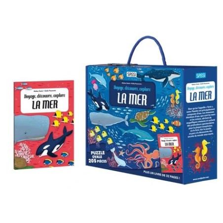 Voyage, découvre, explore - La mer - Puzzle 205 pcs + Livre 32 pages