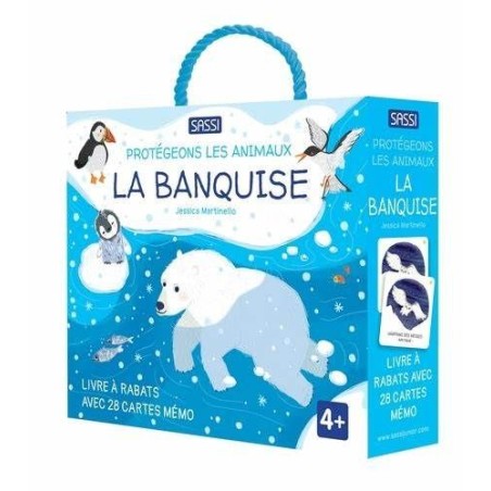 Protégeons les animaux - La banquise - Livre à rabats avec 28 cartes mémo
