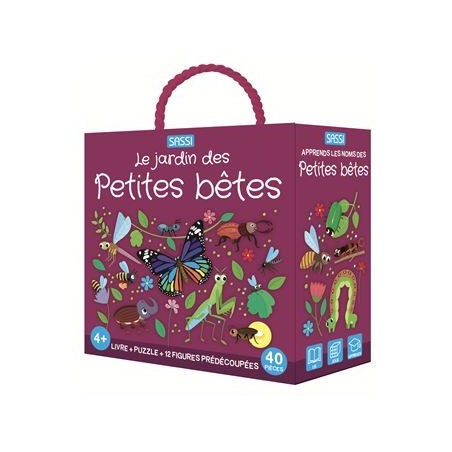 Le jardin des petites bêtes - Livre + puzzle 40 pcs + 12 figurines