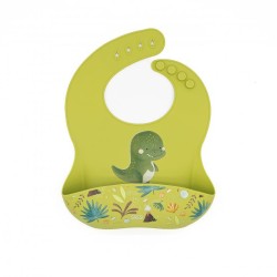 Bavoir en silicone - Dinosaure