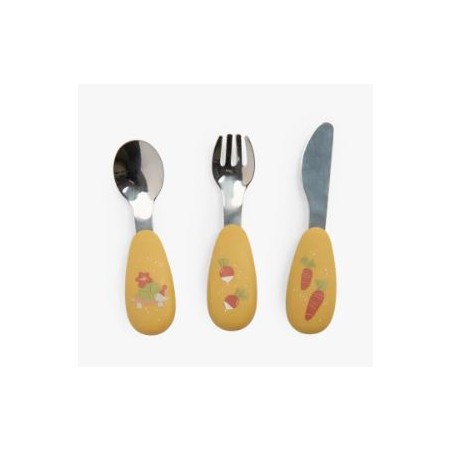 Set de 3 couverts - Trois petits lapins