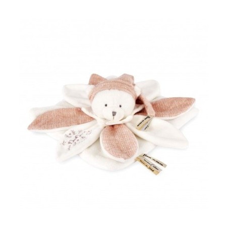 Doudou plat ours rose - Collection anniversaire