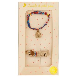 Coffret barrette teckel &...