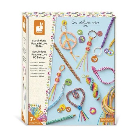 Les ateliers déco - Scoubidous Peace & Love 50 fils