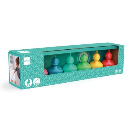 Set de 6 canards de pêche + canne à pêche - Coral reef