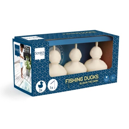 Set de 3 canards de pêche + canne à pêche - Phosphorescent