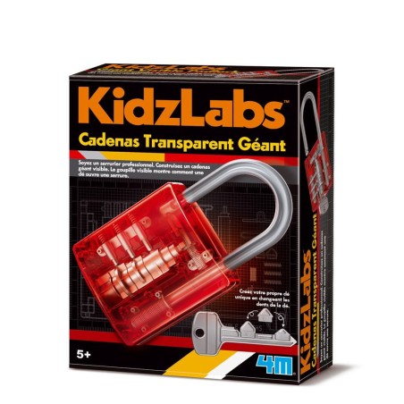 Cadenas transparent géant avce clé à créer