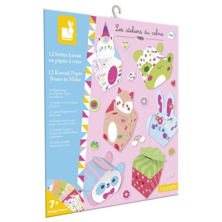 Les ateliers du calme - 12 boîtes kawaii en papier à créer