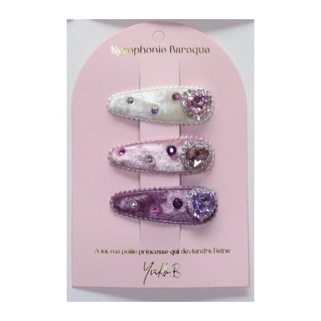 Set de 3 barrettes - Symphonie Baroque