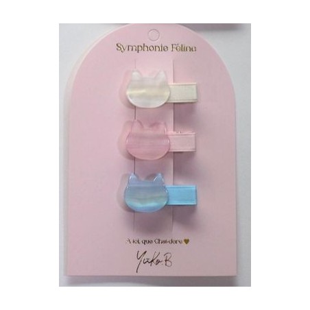 Set de 3 barrettes - Symphonie Féline