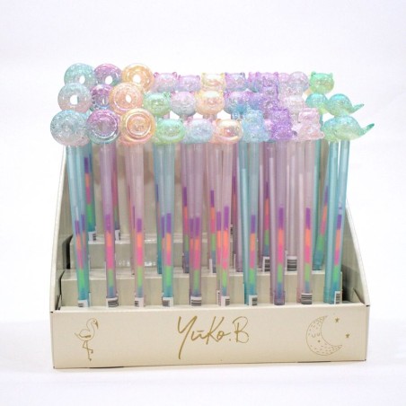 Stylo Magic multicouleurs - Chat mauve