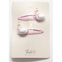 Duo de barrettes - Cygnes...