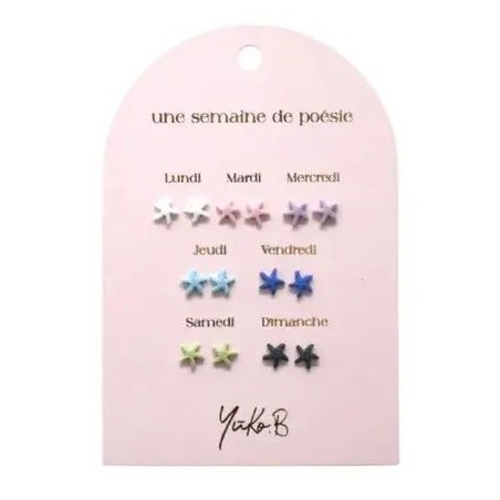 Boucles d'oreilles - Une semaine de poésie - étoiles