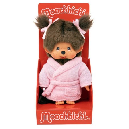Monchhichi Girl - Pink Bathrobe