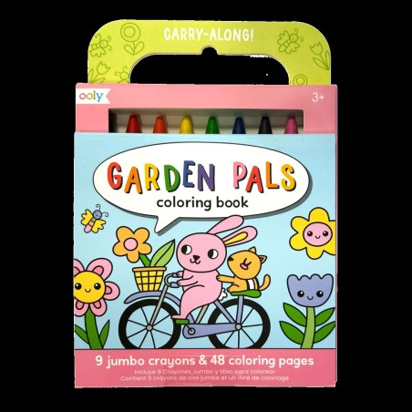 Garden pals - Livre coloriage + 9 crayons Jumbo
