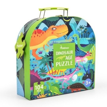 Ma valise puzzle 104 pcs - Dinosaure