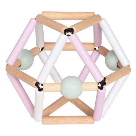 Jeu hochet flexible en bois - Nordik pink