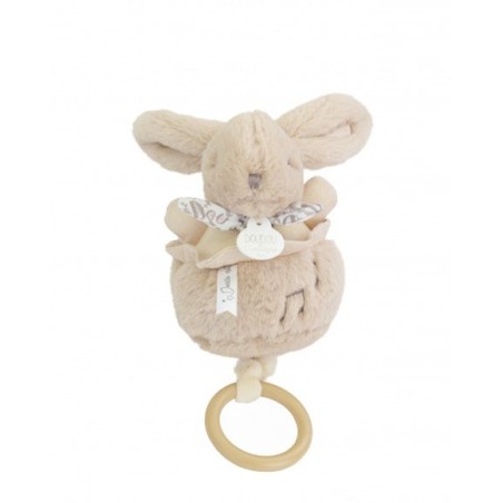 Lapin doudou - Boite à musique - Beige