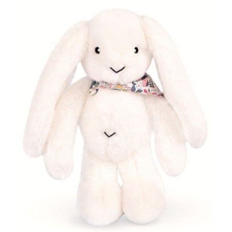 Lapin fleurette - Blanc - 35 cm