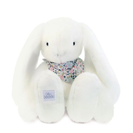 Lapin fleurette - Blanc - 50 cm