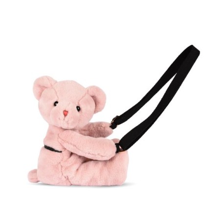 Sac doudou - Ours rose poudré