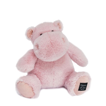 Doudou hippo - Rose poudré - 25cm