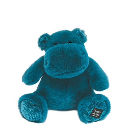 Doudou hippo - Bleu canard - 25cm
