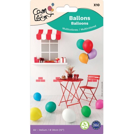Lot de 10 ballons - Multicouleurs (Diamèter : 30cm)