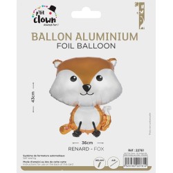 Ballon aluminium - Renard...