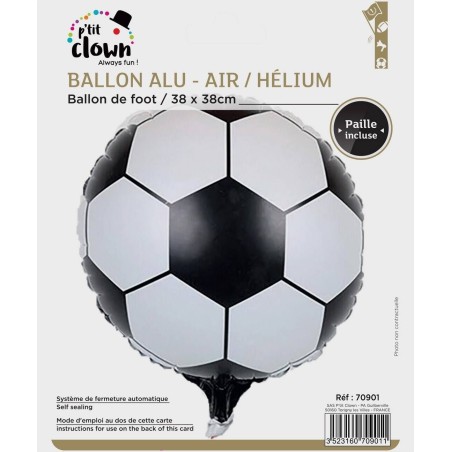 Ballon aluminium - Football (Diamètre : 38 cm)