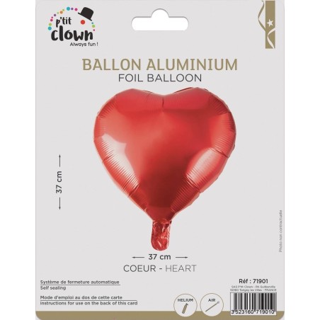 Ballon aluminium - Coeur (37x17cm)