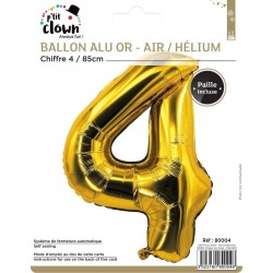 Ballon chiffre aluminium -...